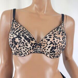 MAIDENFORM Bra Demi T Shirt Underwire Animal Print 34D